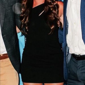 Black one shoulder dress